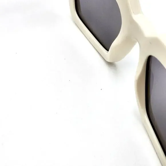 Jimmy Choo 51MM Embellished White/Ivory Rectangle Sunglasses - Picture 2 of 13